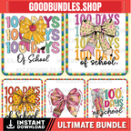 100 Days Of School Funny Animal Clipart Bundle, 20 PNG Funny School Clipart, Back To School Png, School Clipart, Commercial Use