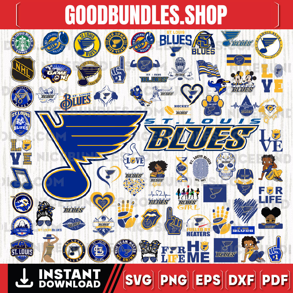 78 Files St Louis Blues Team Bundles Svg, St Louis Blues SVG, NHL Svg, NHL Svg, Png, Dxf, Eps, Instant Download