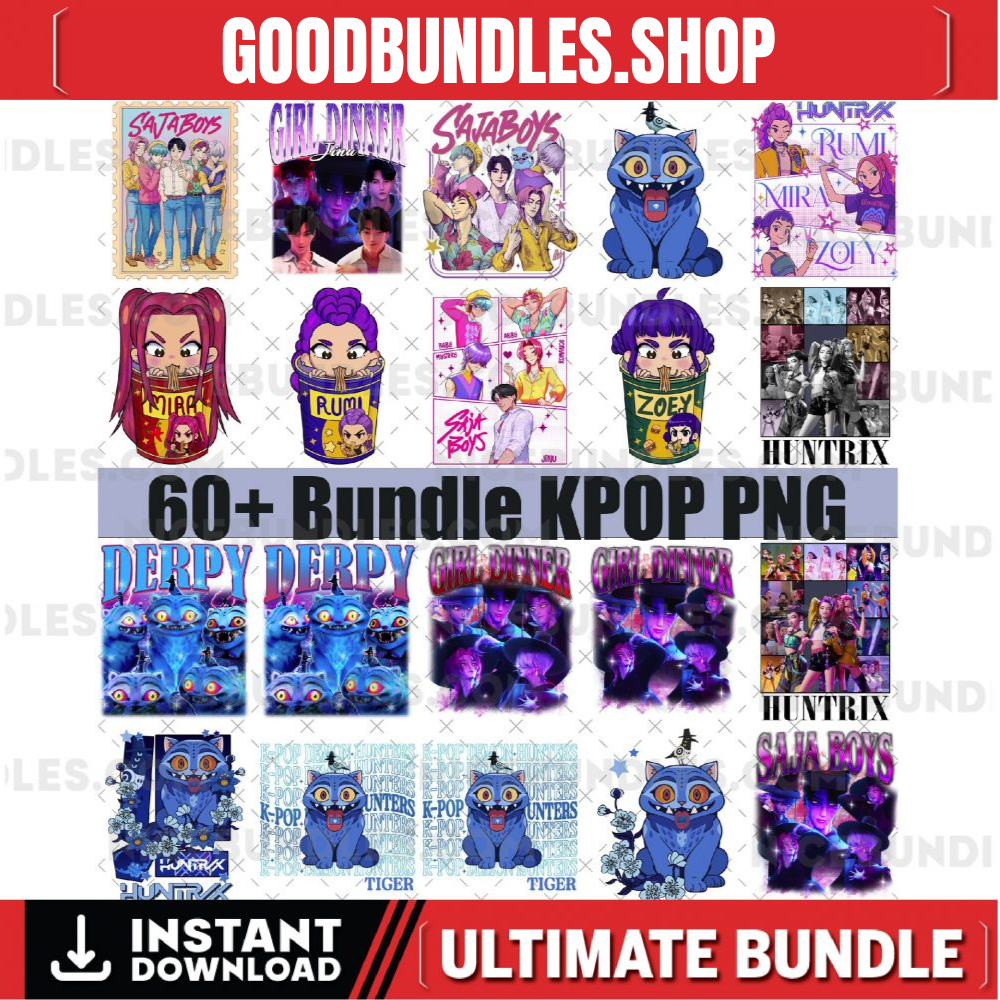 60+Saja Boys Boy Band Png Bundle, Girl Dinner Png, Kpop Demon Inspired Movie Png, Demon Hunters png, Kpop Shirt Sublimation Designs