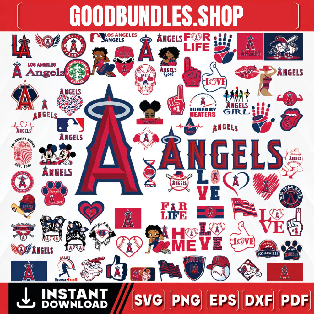 79 Files Los Angeles Angels Team Bundles Svg ,Los Angeles Angels Svg, MLB Team Svg, MLB Svg, Png, Dxf, Eps, Jpg, Instant Download