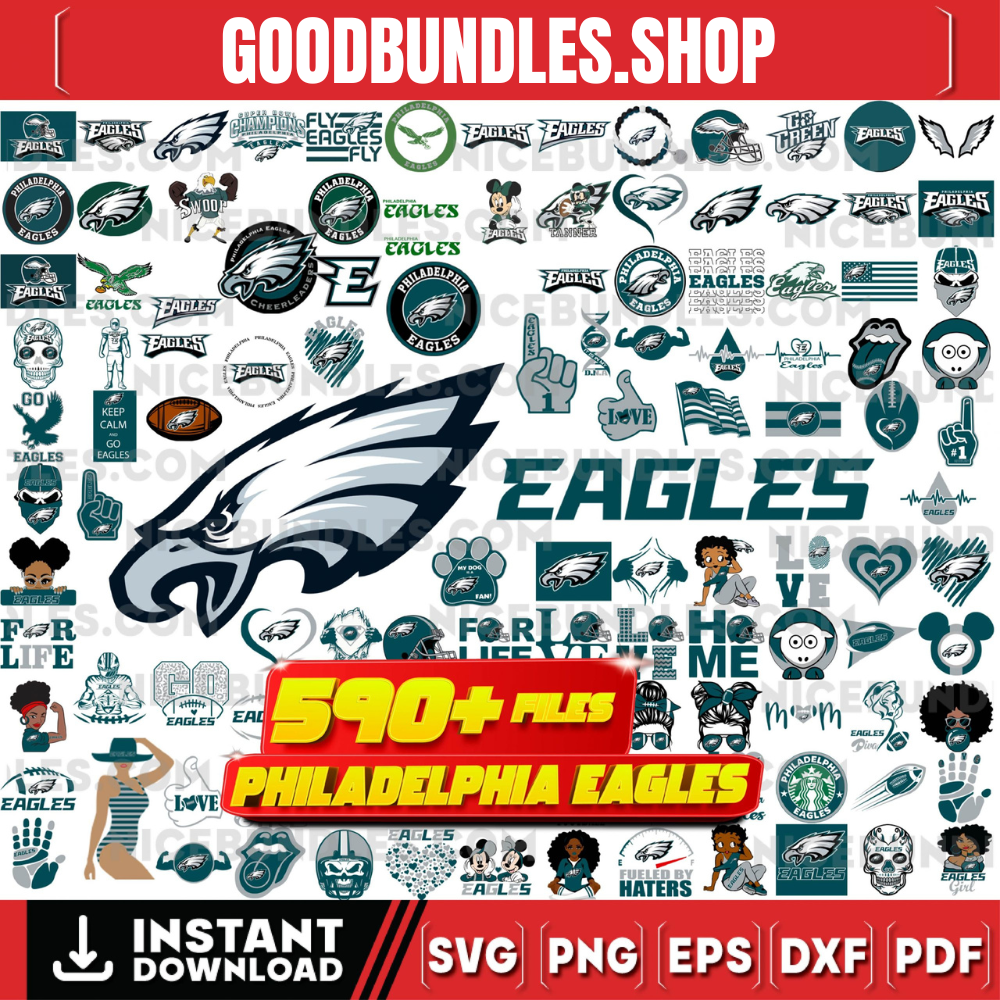 590 Files Philadelphia Eagles Team Bundle Svg, Philadelphia Eagles svg, NFL Teams svg, NFL Svg, Png, Dxf, Eps, Instant Download