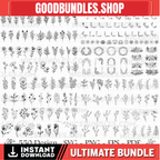 550+ Wildflower SVG Bundle Wildflower Vector Wildflower Silhouette Wildflower Clipart Wildflower Cut file Birth flowers SVG files for cricut