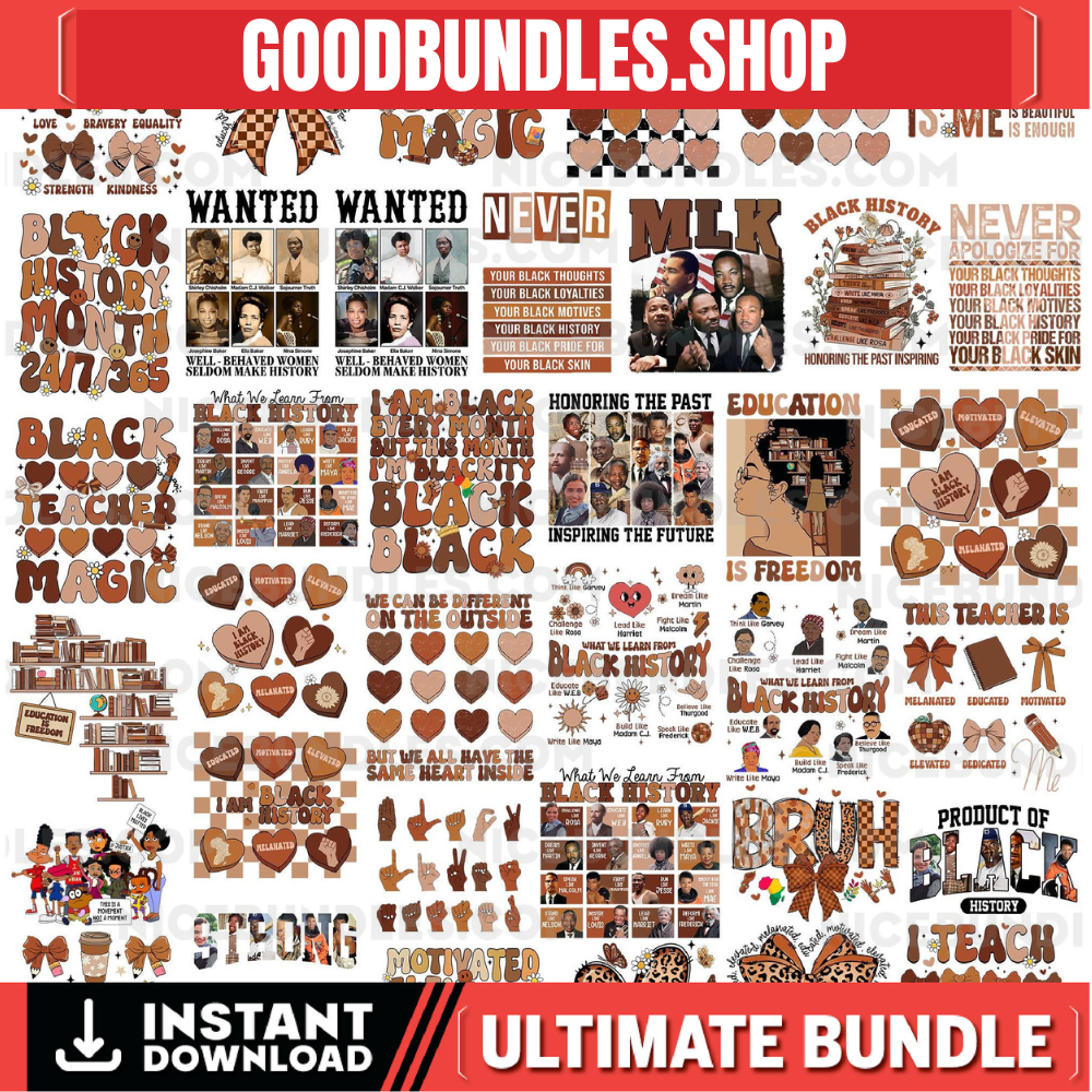 80+ Black History Month Png Bundle, Juneteenth Png Bundle, Black People, Black History Png, I’m Black History, Black History, Bundle Designs
