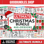 CHRISTMAS ULTIMATE BUNDLE, 460 Designs, Heather Roberts Art Bundle, Christmas svg, Winter svg, Holidays, Cut Files Cricut, Silhouette