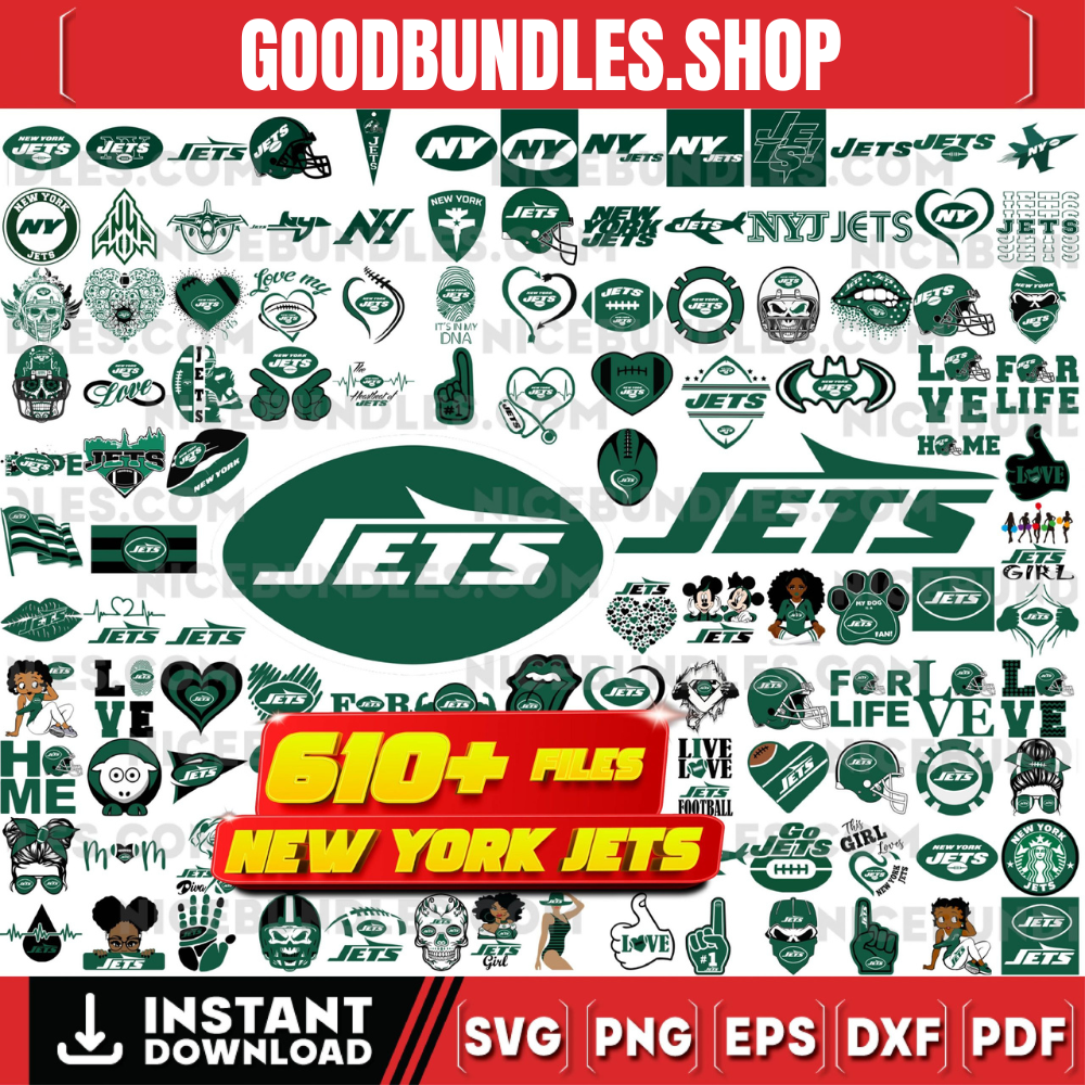 610 Files New York Jets Team Bundle Svg, New York Jets svg, NFL Teams svg, NFL Svg, Png, Dxf, Eps, Instant Download