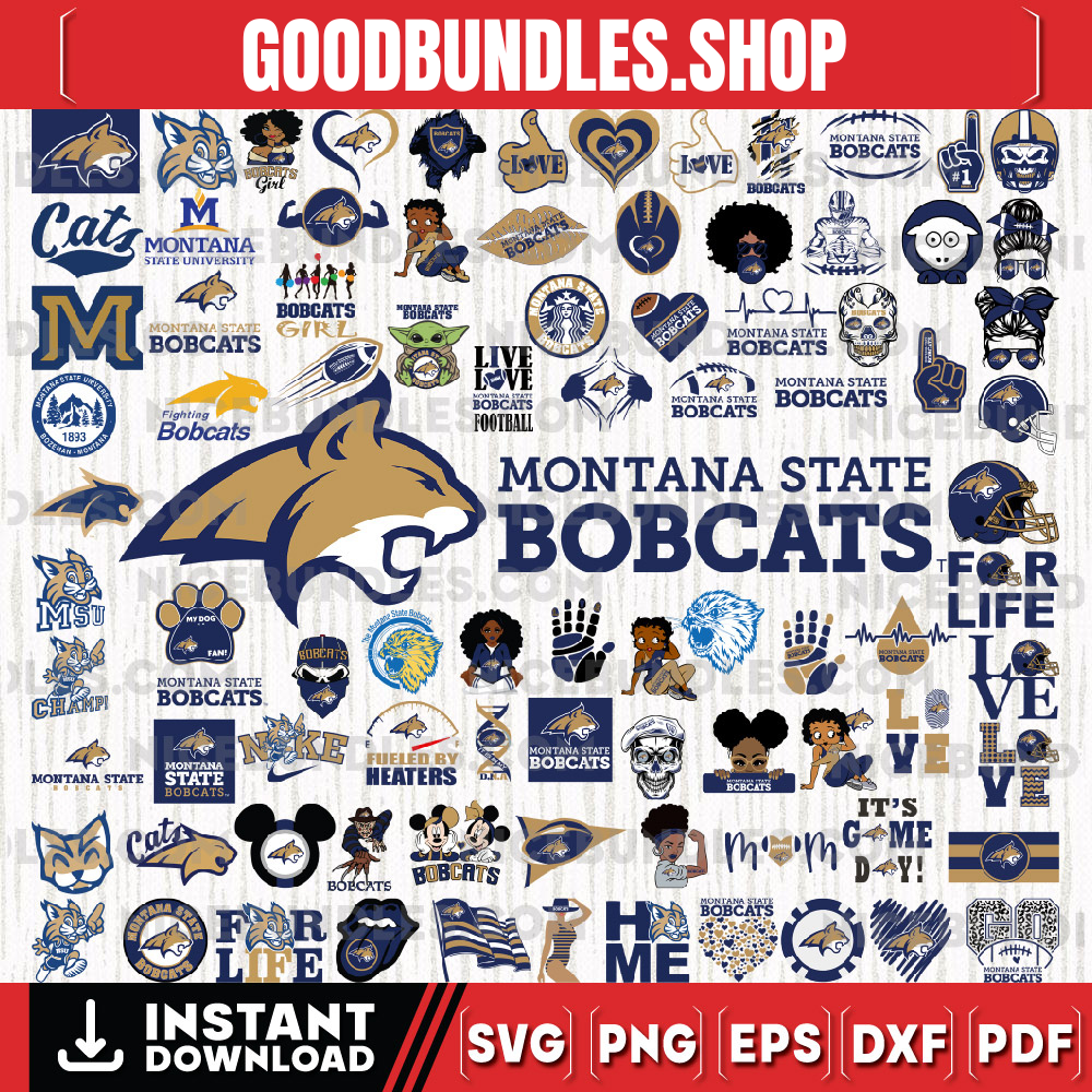 89 Files Montana State Bobcats Team Bundle Svg, Montana State Bobcats Svg, NCAA Teams svg, NCAA Svg, Png, Dxf, Eps, Instant Download