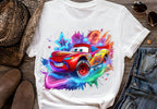 13 PNG Lightning McQueen Cars Splash and Watercolor Digital design PNG file for sublimation – High Resolution -Instant Digital PNG Download