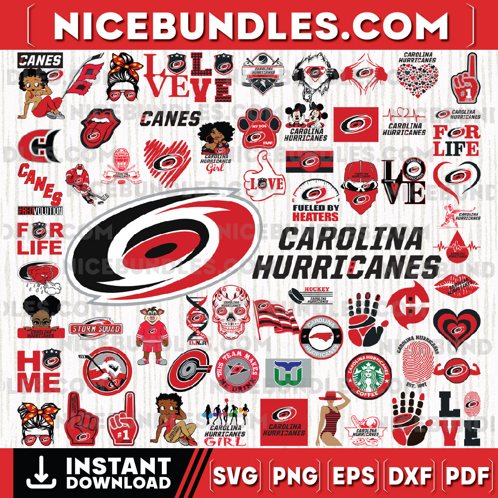 78 Files Carolina Hurricanes Team Bundles Svg, Carolina Hurricanes Svg, NHL Svg, NHL Svg, Png, Dxf, Eps, Instant Download