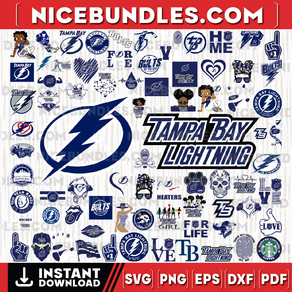 77 Files Tampa Bay Lightning Team Bundles Svg, Tampa Bay Lightning Svg, NHL Svg, NHL Svg, Png, Dxf, Eps, Instant Download